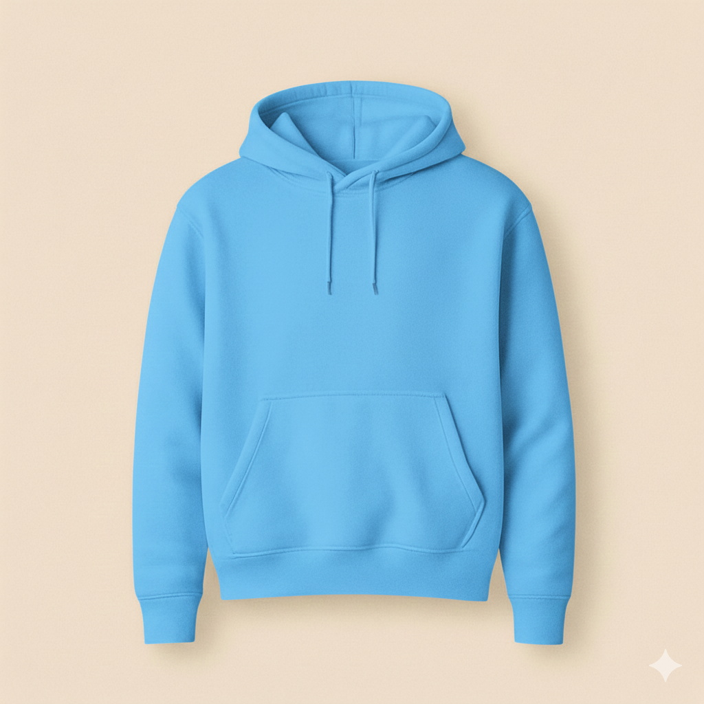Sky Blue Plane Fleece Hoodie
