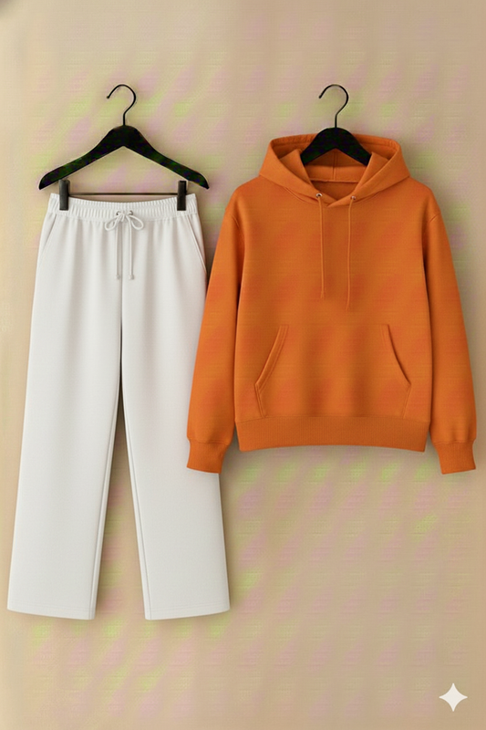 Burnet Oregon hoodie & White flapper Trouser