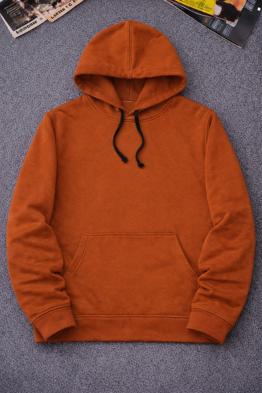 Burnt orange Plane Fleece Hoodie
