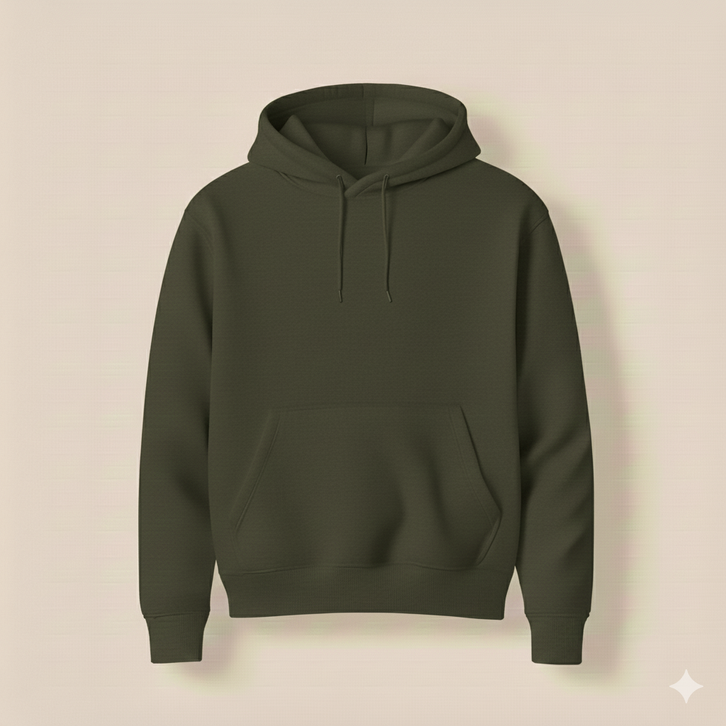 Olive Green Plane Fleece Hoodie