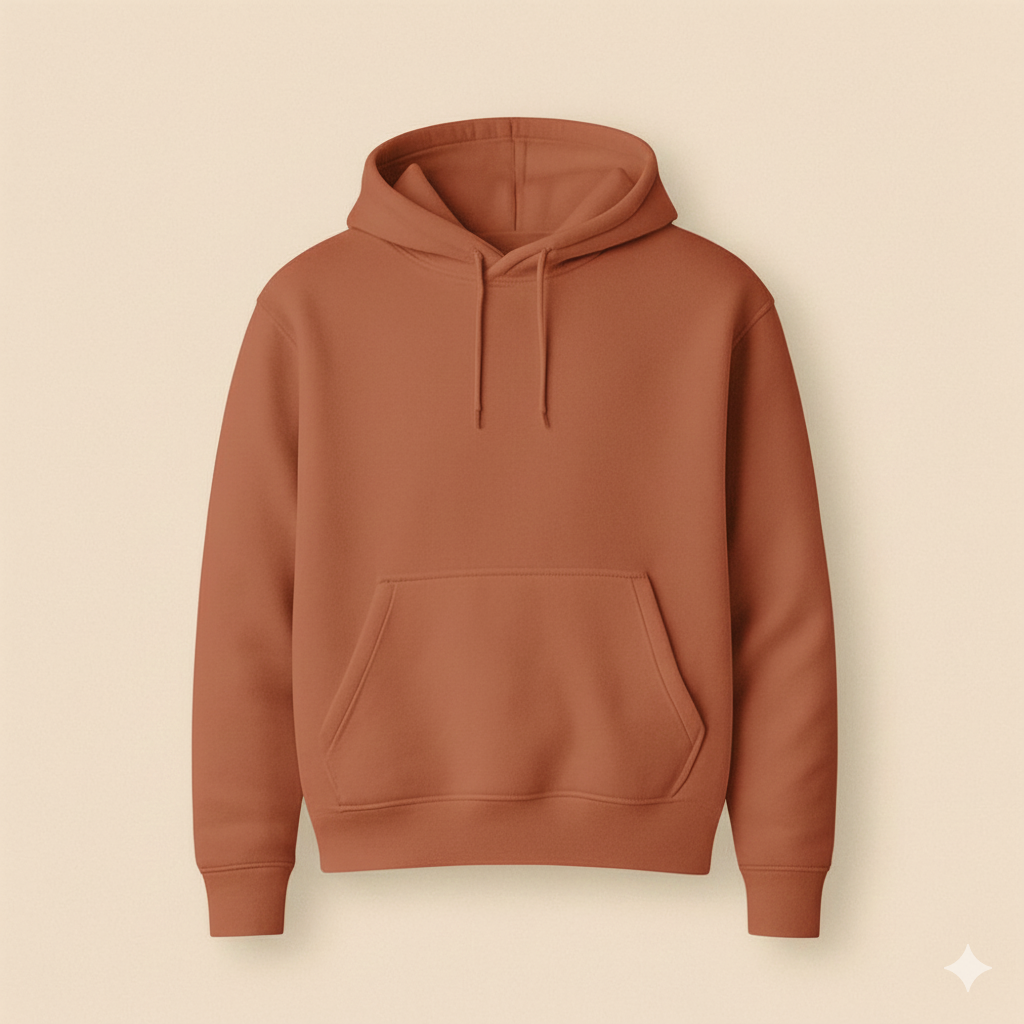 Burnt orange Plane Fleece Hoodie