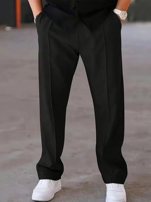 Men's Straight Fit Pleats Trouser